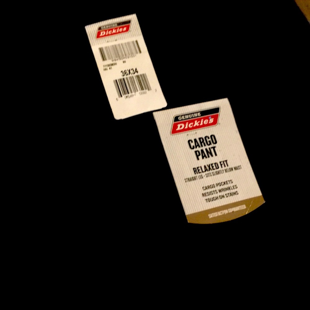 3 pairs of new Dickies relaxed fit cargo pants. Straight legs. Navy blue 36x34